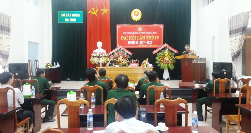 Quang cảnh Đại hội Hội CCB Sở Xây dựng nhiệm kỳ IV (2017-2022).
