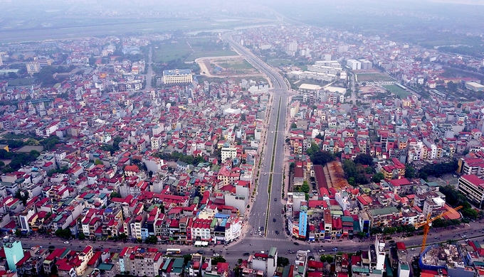 Con đường Hà Nội nhìn từ trên cao 