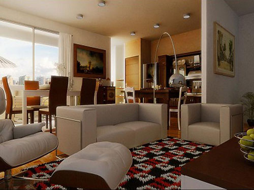 Thiết kế phòng khách theo phong cách mở (4)