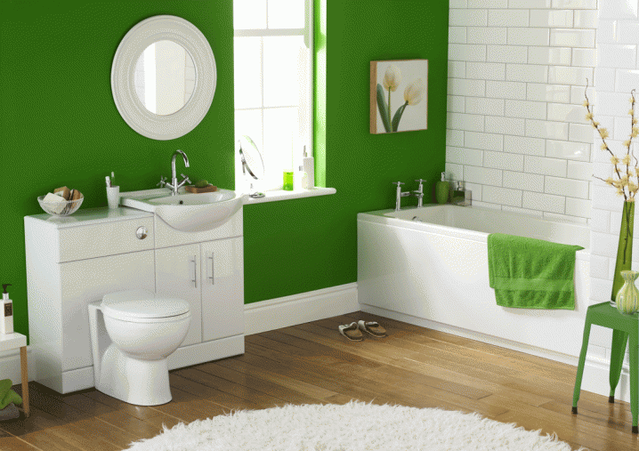 104731baoxaydung image005 Thiết kế làm mới nội thất phòng tắm bằng gam màu xanh mát