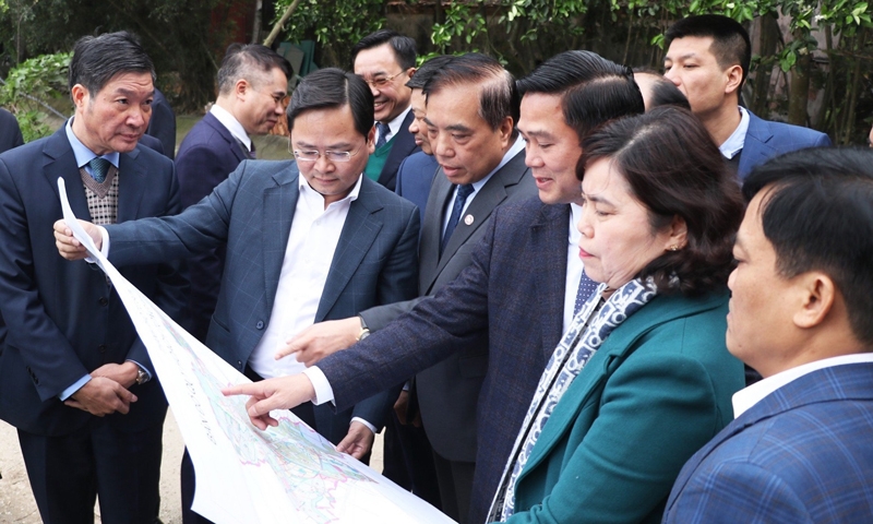 Bắc Ninh: Bí thư Tỉnh uỷ kiểm tra tiến độ một số dự án tại thành phố Từ Sơn